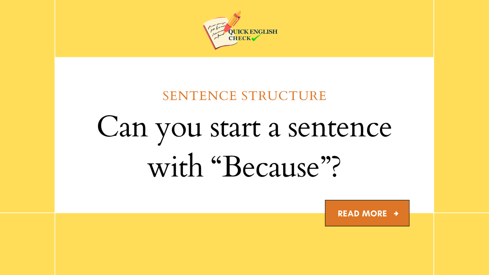 can you start a sentence with because