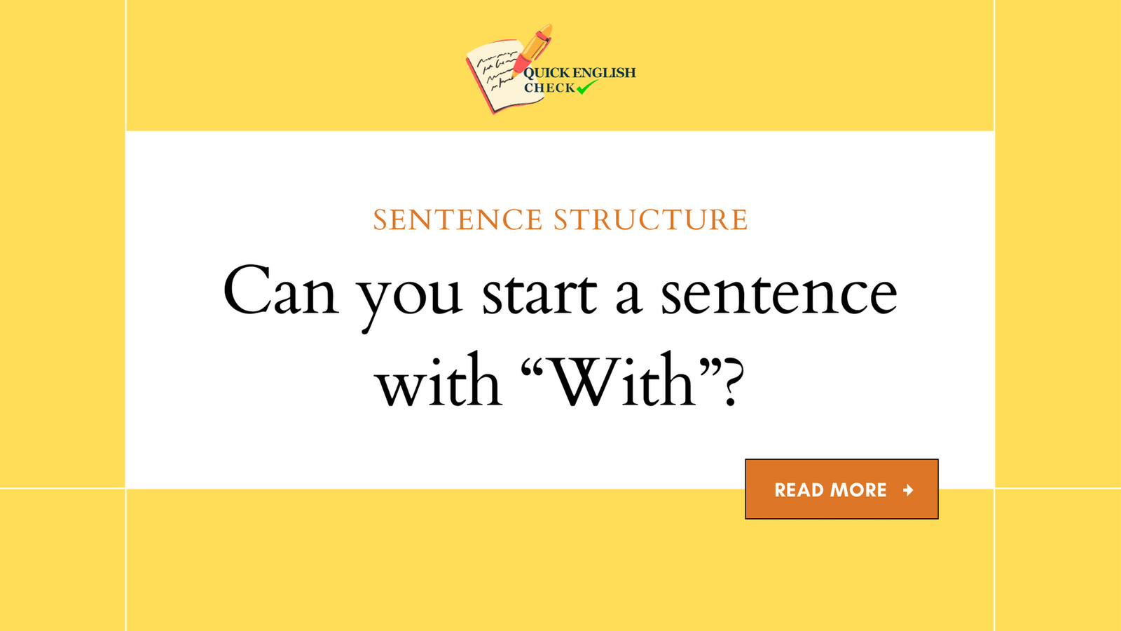 can you start a sentence with with